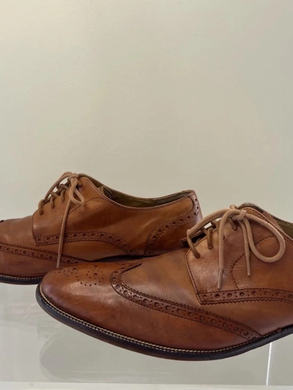Cole Haan Original Grand Wingtip Oxford Brown Mens Leather Shoes Size 12